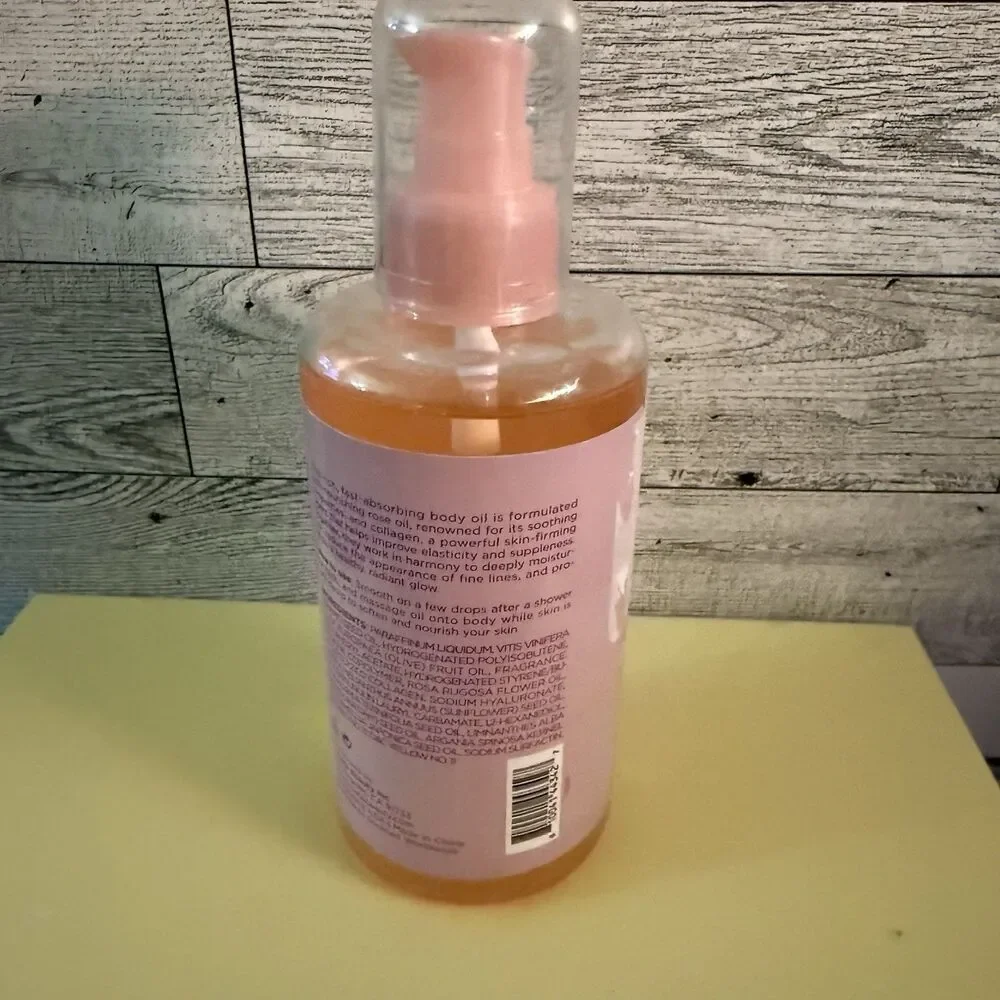 LUSETA Rose Oil & Collagen Body Oil Hydrating & Skin Firming Soothing 6 Oz New